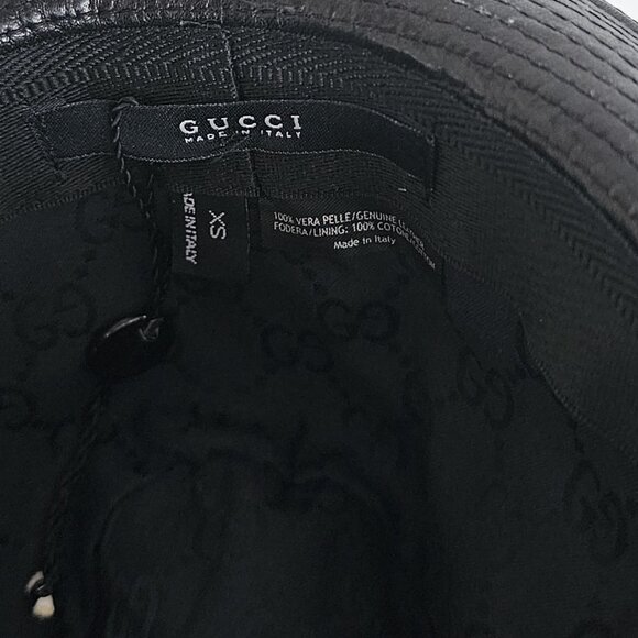 GUCCI LEATHER HAT - NWT -RARE! - Picture 13 of 14